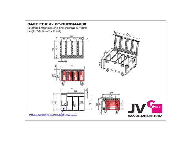 BRITEQ BT-Chroma 800 Flightcase - Bilde 4