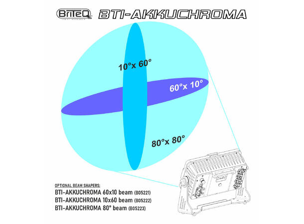 BRITEQ BTI-AKKUCHROMA LED Projector - Bilde 9