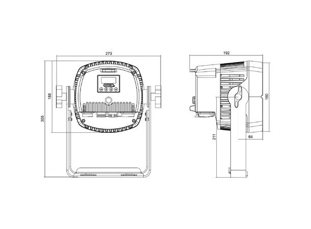 BRITEQ COLORAY 18FCR LED par, IP65 - Bilde 11