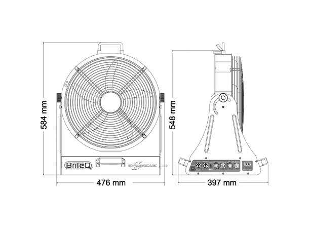 BRITEQ Hurricane kraftig effektvifte - Bilde 4