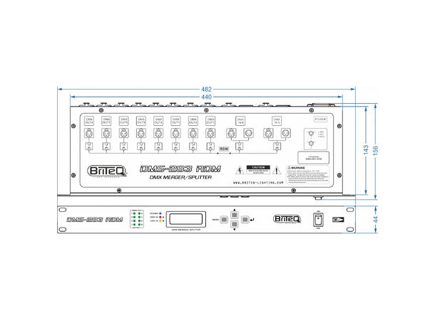 Briteq DMS-283 RDM Merge/Splitt/Boost - Bilde 4