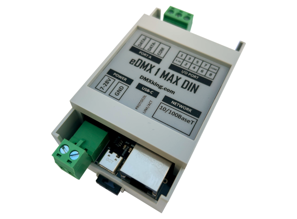 DMX KING eDMX1 MAX DIN DMX Node