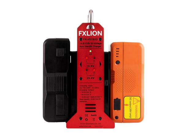 FXLION FX-4S7S2D Bi-voltage V-lock lader - Bilde 4
