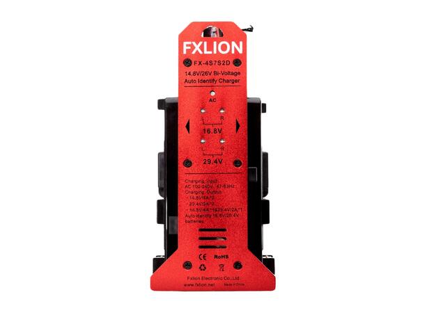 FXLION FX-4S7S2D Bi-voltage V-lock lader - Bilde 6