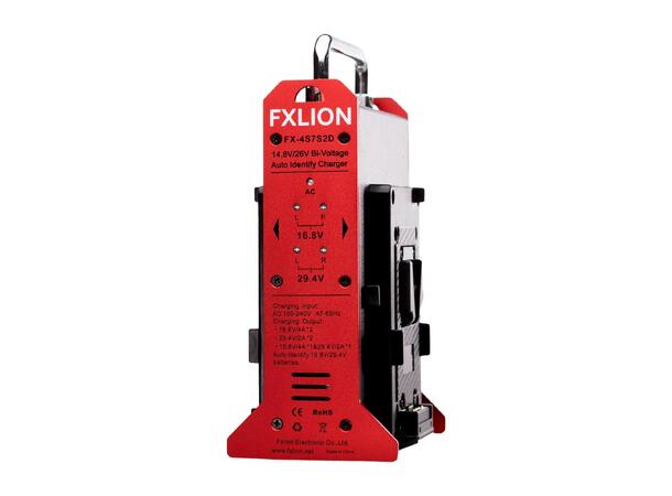 FXLION FX-4S7S2D Bi-voltage V-lock lader - Bilde 8