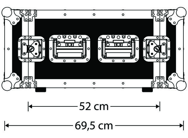 GDE 19'' flightcase, inv. D: 520mm. 24U - Bilde 2