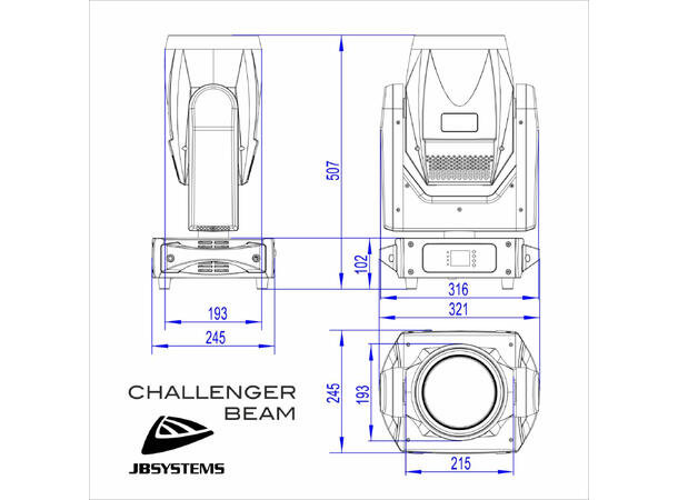 JB SYSTEMS Challenger Beam Moving head - Bilde 9