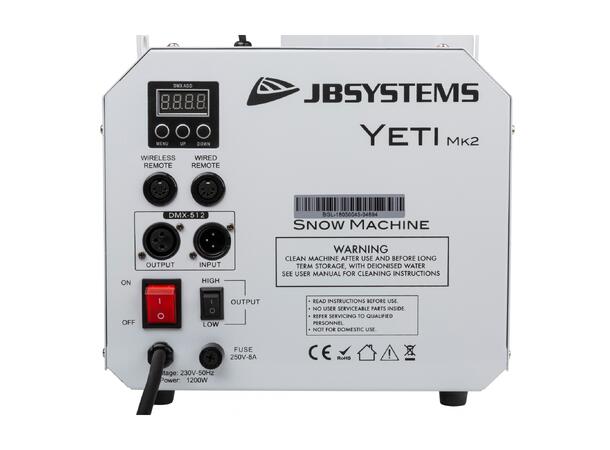 JB Systems YETI Mk2 Snømaskin, 1200W - Bilde 3