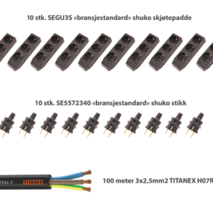 KAGU DIY Kabelpakke 10x10m, 3x2,5mm2