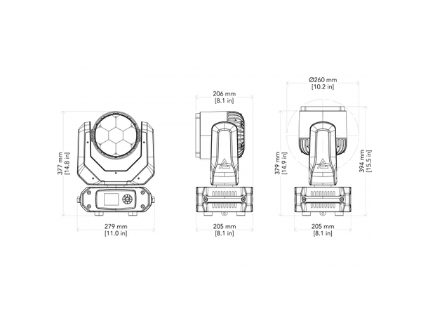 PROLIGHTS JETWASH7WH Moving head - Bilde 3