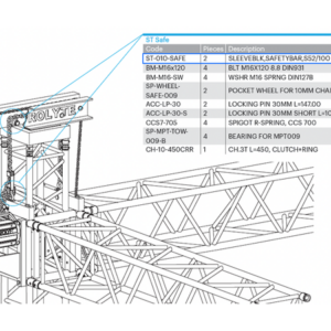 PROLYTE ST-Tårn Sikringsbjelke ST-010S