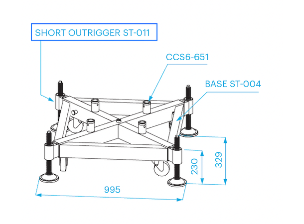 PROLYTE ST-Tårn Utrigger, kort ST-011 - Bilde 2
