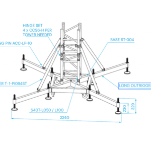 PROLYTE ST-Tårn Utrigger, lang ST-012