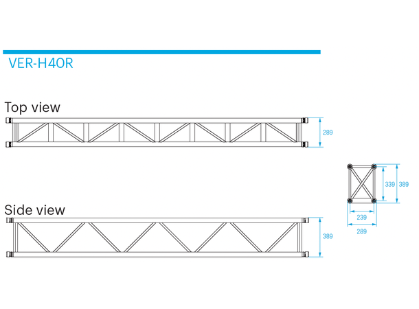 PROLYTE VER-H40R-050 Verto Rektantruss - Bilde 3