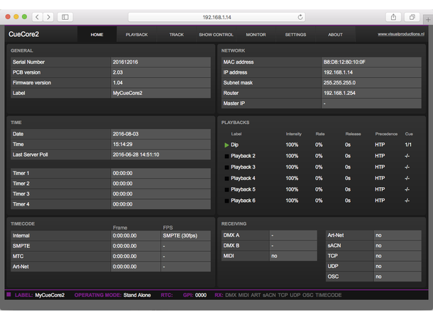 VISUAL PRODUCTIONS CueCore2 - Bilde 10