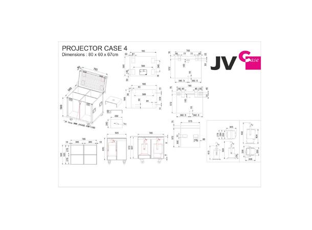 BRITEQ PROJECTOR CASE 4 Flightcase - Bilde 3