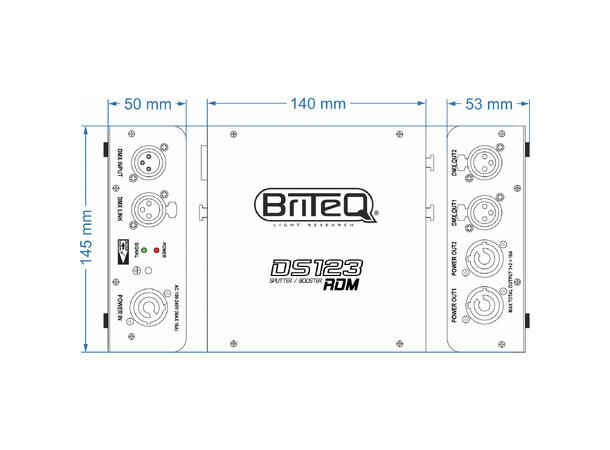 BRITEQ DS123-RDM DMX Splitter - Bilde 4