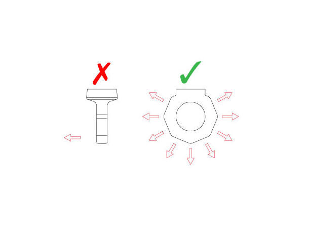 DOUGHTY clamp m/pink eye øye - Bilde 3