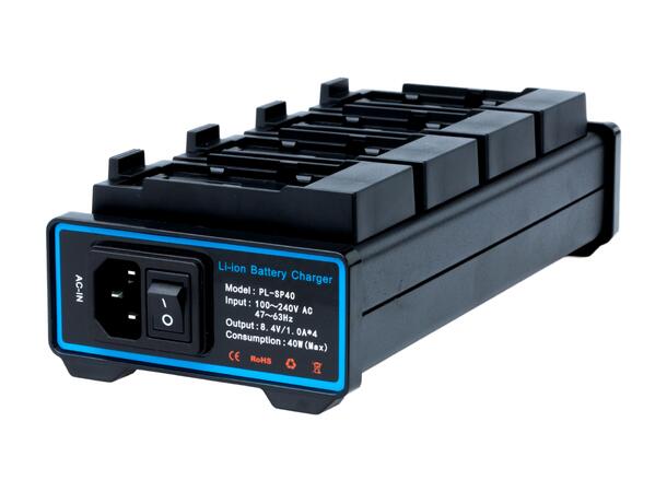 FXLION PL-SP40 quad lader for NP-F/D54 - Bilde 3