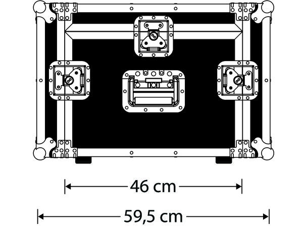 GDE 19'' flightcase, 9U topp m/tilt. 6U - Bilde 2