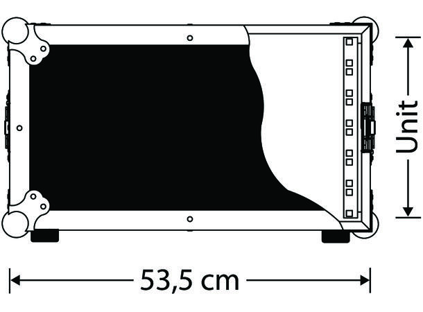 GDE 19'' flightcase, inv. D: 520mm. 4U - Bilde 5