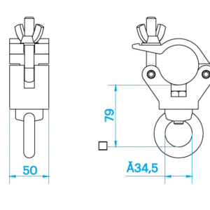 PROLYTE CLP-P538B Clamp m/øye