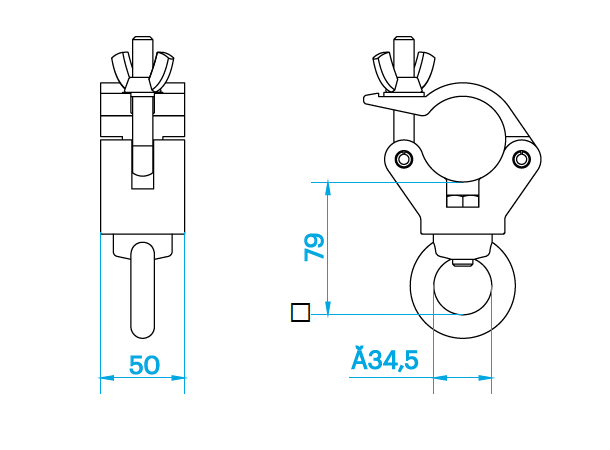 PROLYTE CLP-P538B Clamp m/øye - Bilde 2