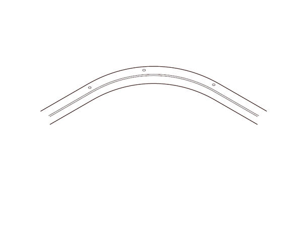TOSO Supertrac Bue 500 mm, radius 90°